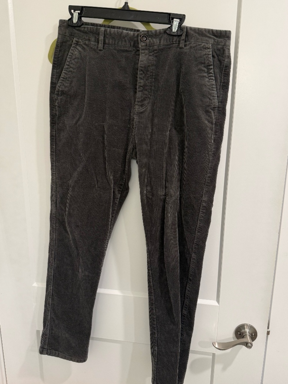 Tommy Hilfiger Pants Mens 36x30 Custom Fit Grey Corduroy Straight